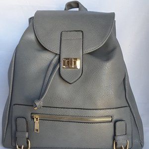 FAUX LEATHER BACKPACK